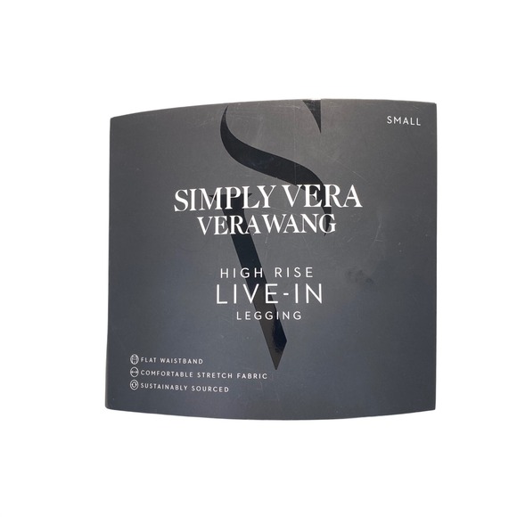 Simply Vera Vera Wang Live-In Legging High Rise Dark Heather Grey Small NEW - Picture 2 of 7